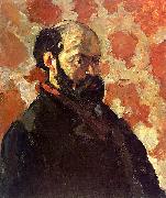 Paul Cezanne Self Portrait on a Rose Background
